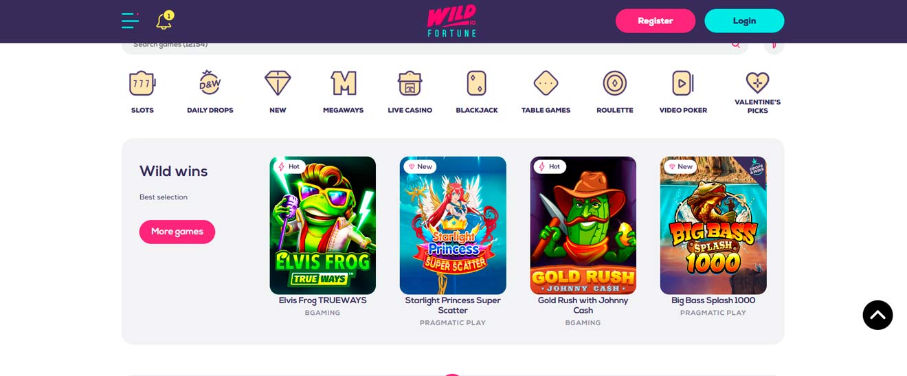 Wild Fortune Casino screen